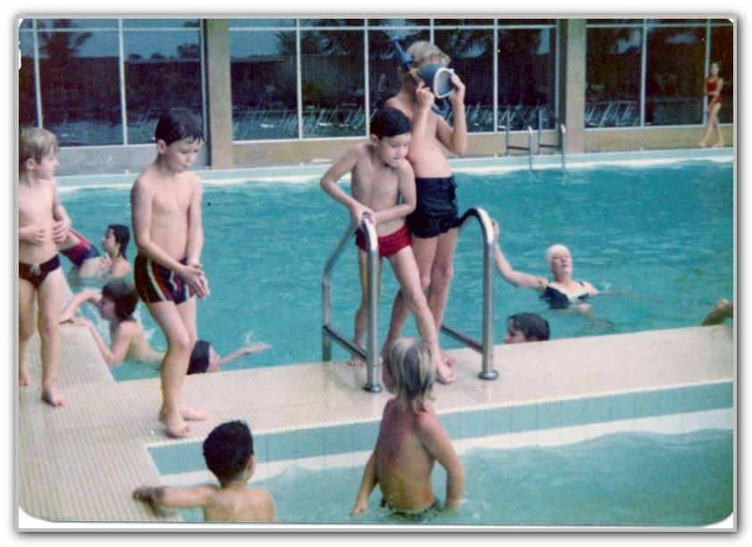 FJ in pool on ship